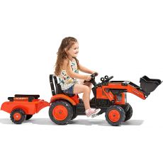 Педальный трактор с прицепом и передним ковшом Falk Kubota 2065AM